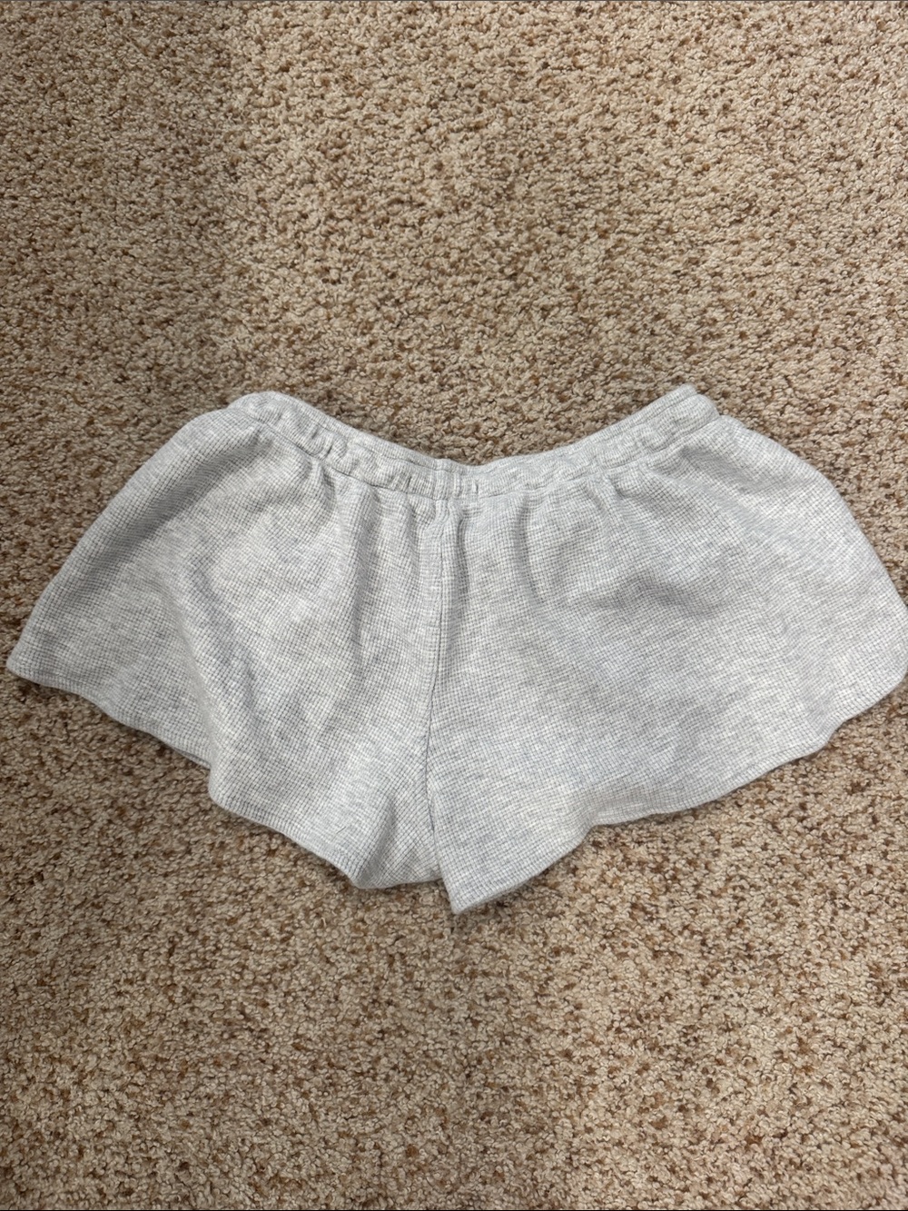 Brandy Melville Light Gray Waffle Knit Athletic Shorts - Picture 2 of 2